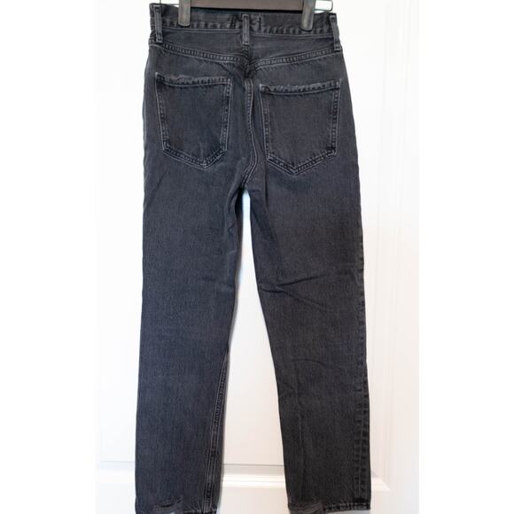 Agolde Black Straight Leg Ladies Demin Jeans Size 24 - Picture 4 of 9